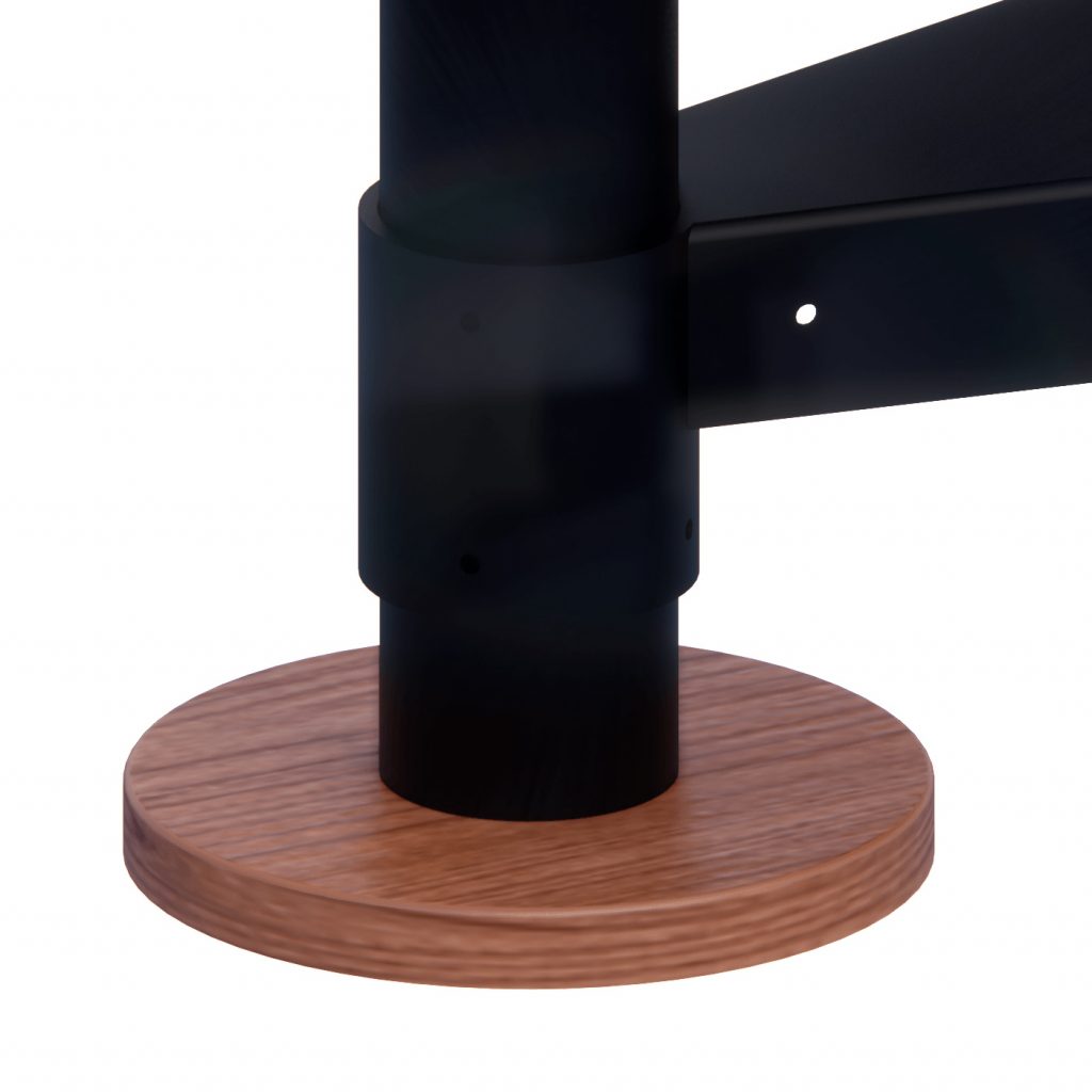 CENTER POLE MAHOGANY PLATE COVER