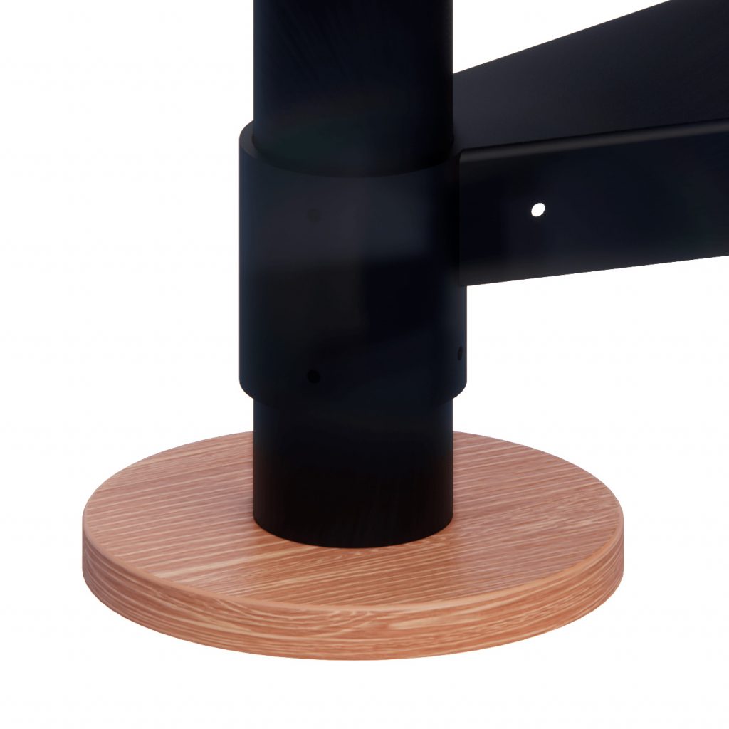 CENTER POLE RED OAK PLATE COVER