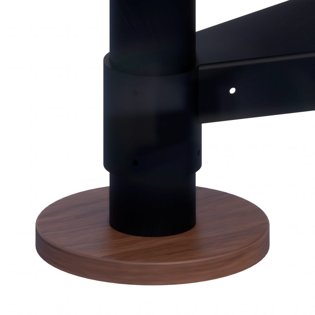 CENTER POLE WALNUT PLATE COVER