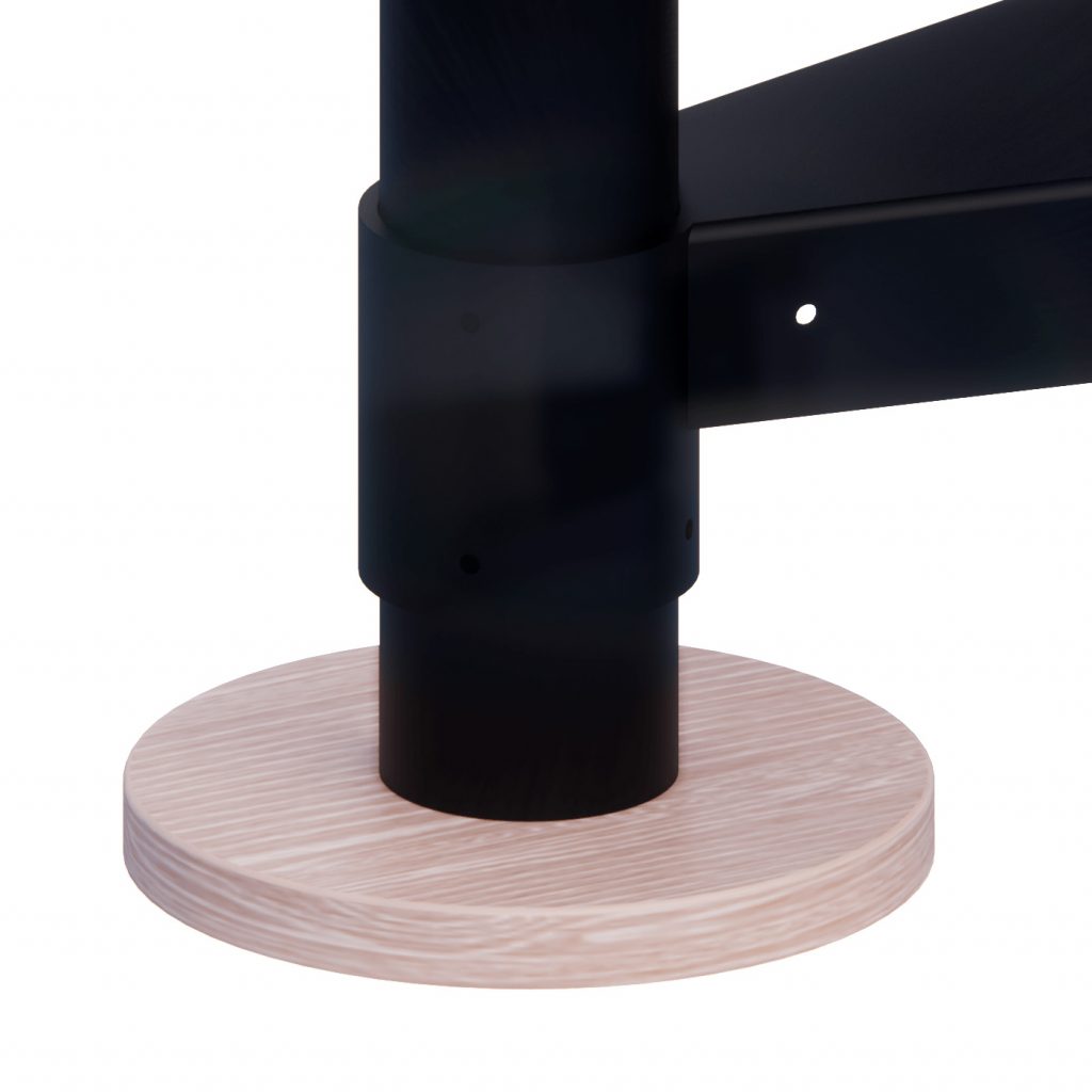 CENTER POLE WHITE OAK PLATE COVER